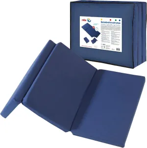 0269 Matelas de Lit Voyage Bleu Foncé 120 x 60 cm