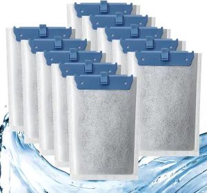 10 Pack Filter Cartridge Compatible with Whisper Bio-Bag Filters 10i/IQ10/PF10, Medium Replacement Filter Cartridges for Aquariums Compatible with ReptoFilte 20 gallons (90 GPH)