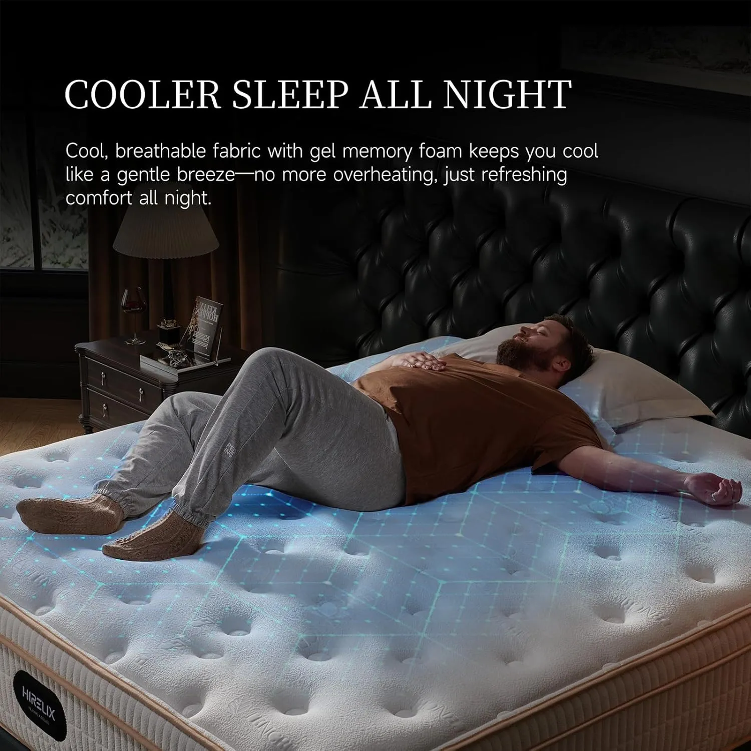 12 Inch King Hybrid Mattress, Cooling Gel Memory Foam & Zoned Pocket Coils, Pressure Relief, Motion Isolation, Breathable Bed in a Box, CertiPUR-US Certified