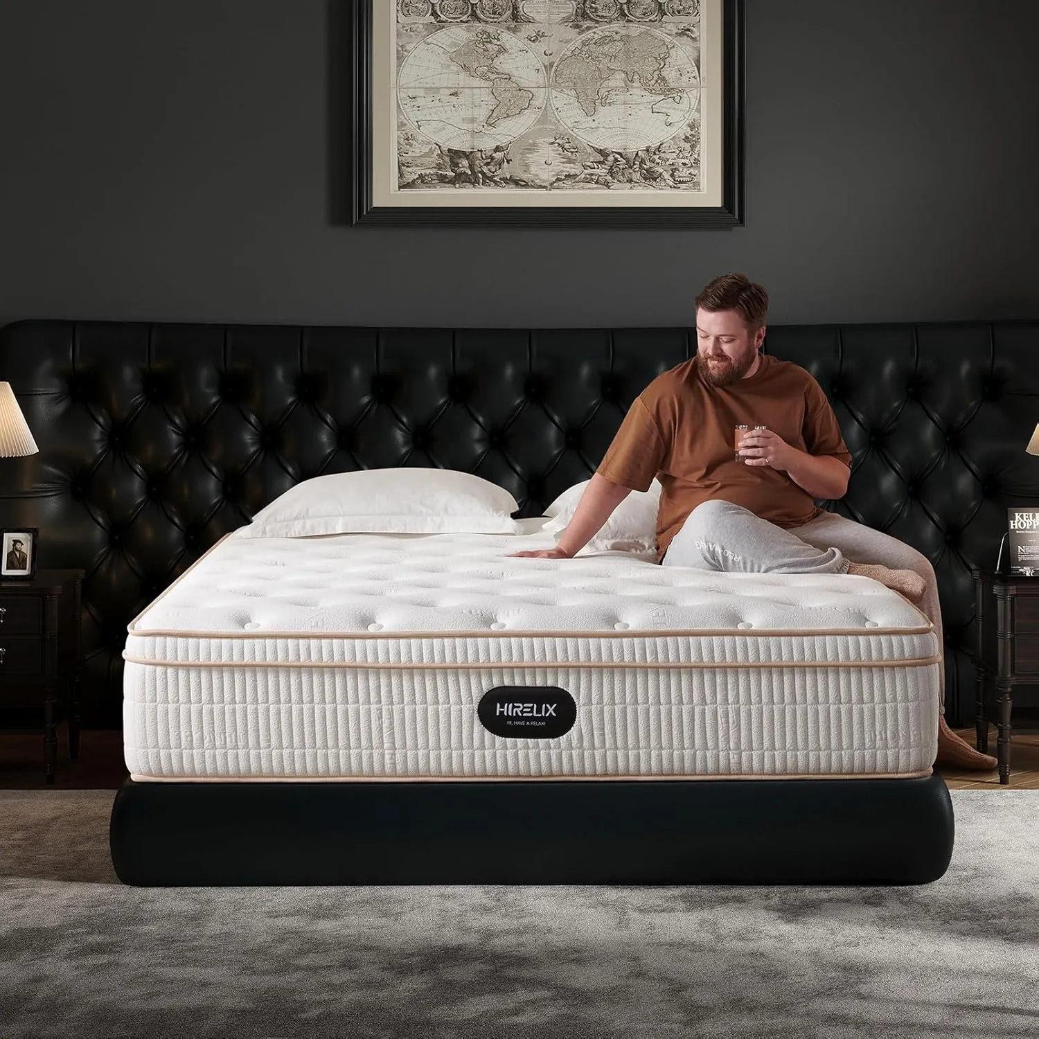 12 Inch King Hybrid Mattress, Cooling Gel Memory Foam & Zoned Pocket Coils, Pressure Relief, Motion Isolation, Breathable Bed in a Box, CertiPUR-US Certified