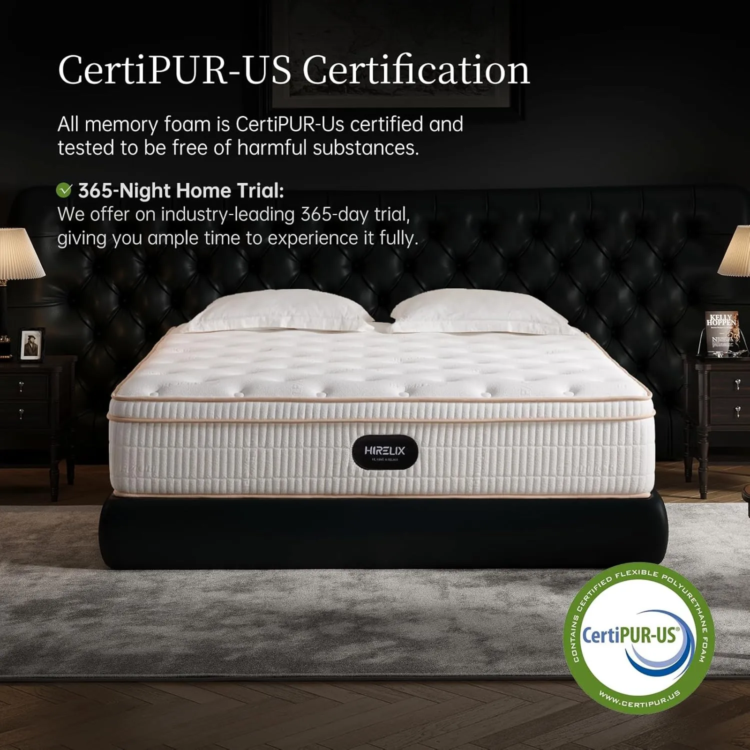 12 Inch King Hybrid Mattress, Cooling Gel Memory Foam & Zoned Pocket Coils, Pressure Relief, Motion Isolation, Breathable Bed in a Box, CertiPUR-US Certified
