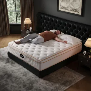 12 Inch King Hybrid Mattress, Cooling Gel Memory Foam & Zoned Pocket Coils, Pressure Relief, Motion Isolation, Breathable Bed in a Box, CertiPUR-US Certified