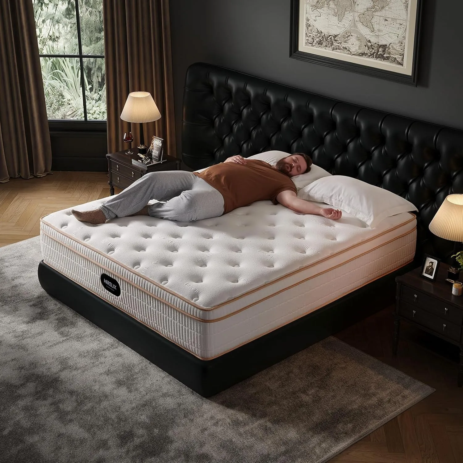 12 Inch King Hybrid Mattress, Cooling Gel Memory Foam & Zoned Pocket Coils, Pressure Relief, Motion Isolation, Breathable Bed in a Box, CertiPUR-US Certified