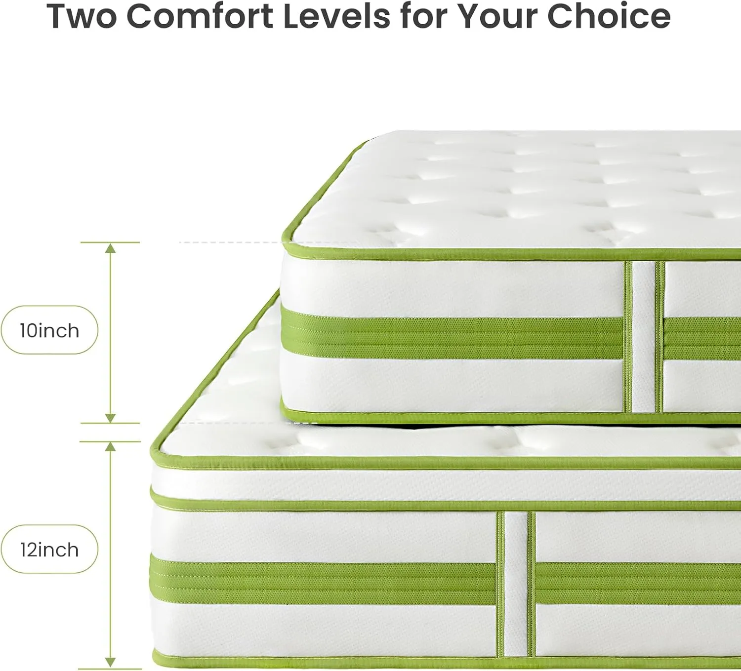 12 Inch Queen Mattress, Hybrid Mattress Queen in a Box, Gel Memory Foam and Pocket Springs for Cooling Sleep and Pressure Relief, Organic Cotton Fabric Cover, Plush Feel, 80 * 60 * 12 Inch