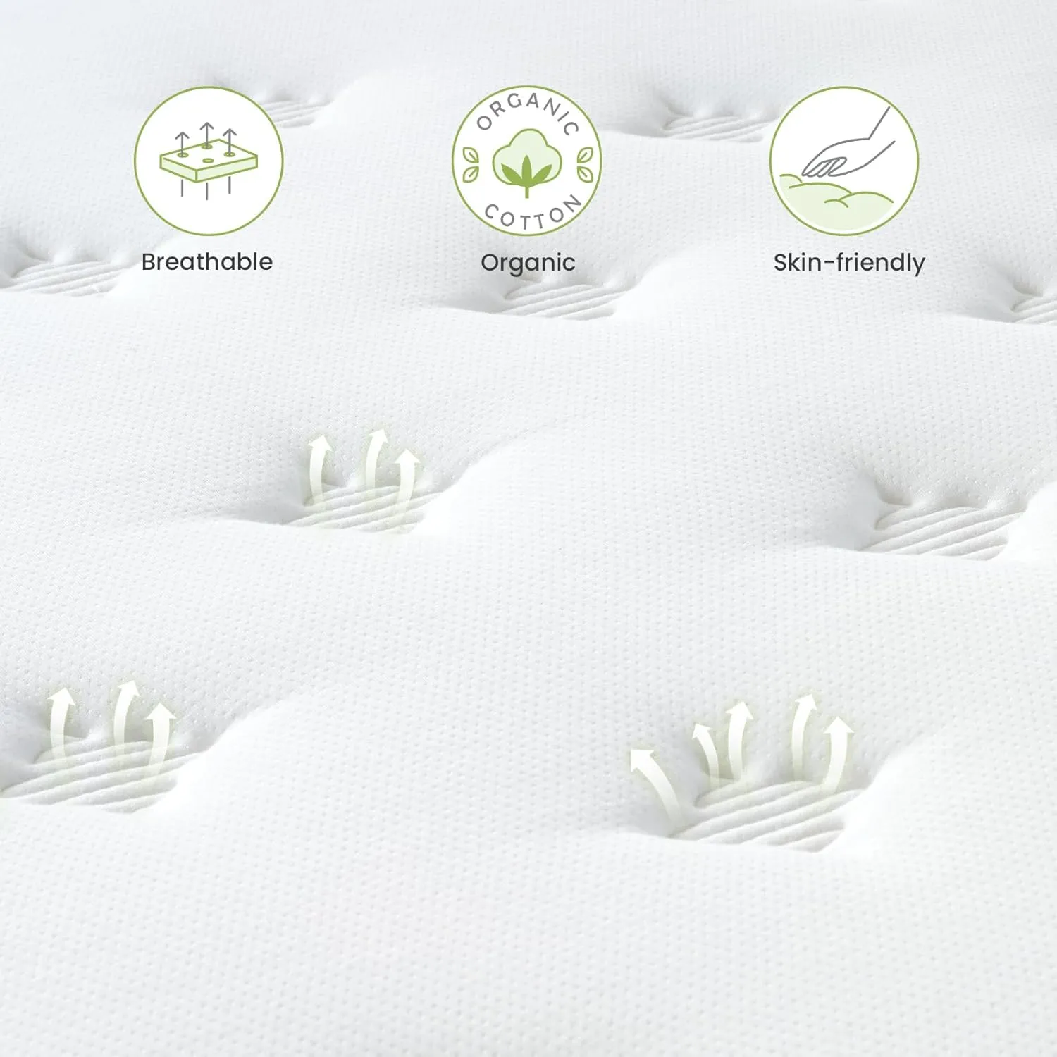 12 Inch Queen Mattress, Hybrid Mattress Queen in a Box, Gel Memory Foam and Pocket Springs for Cooling Sleep and Pressure Relief, Organic Cotton Fabric Cover, Plush Feel, 80 * 60 * 12 Inch