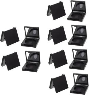 12 Pcs Blush Box Eyeshadow Box Blush Organizer Makeup Blush Clear Cosmetic Case Magnetic Mirror Empty Eyeshadow Organizer Eyeshadow Clear Makeup Organizer Plastic Black