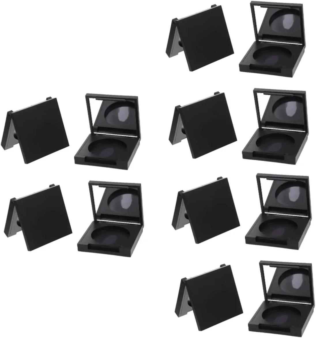 12 Pcs Blush Box Eyeshadow Box Blush Organizer Makeup Blush Clear Cosmetic Case Magnetic Mirror Empty Eyeshadow Organizer Eyeshadow Clear Makeup Organizer Plastic Black