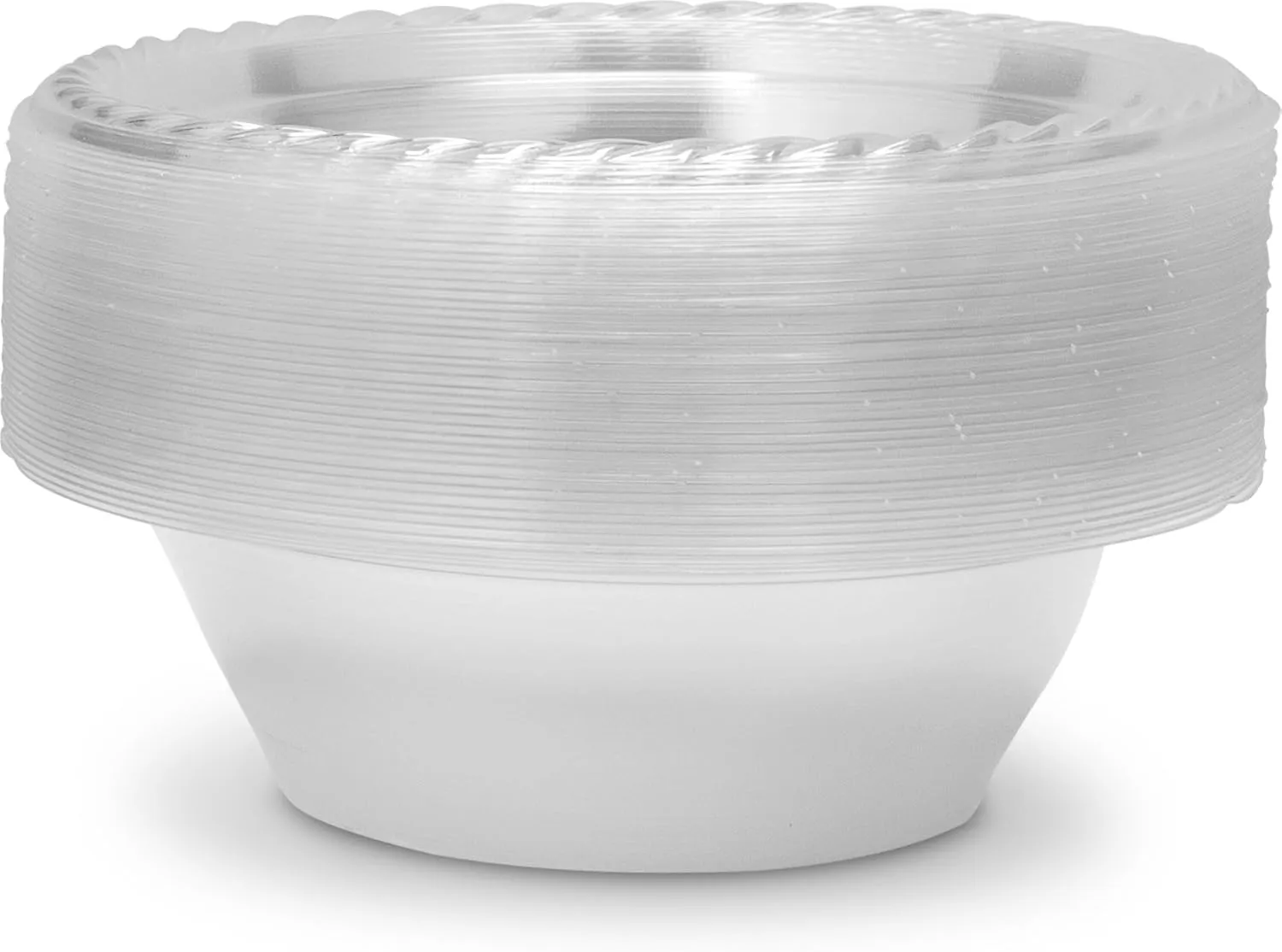 [120 Count - 5 Oz Bowls] Laura Stein Premium Heavy Weight Crystal Clear Disposable Plastic Dessert Size Bowl, Great For Wedding, Event, Parties, Catering, Buffets, 3 Packs