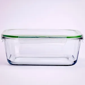 120 oz Large Glass Food Storage Containers with Airtight Lids 3.5 L Family Size Extra Large Bakeware Marinating Lock Baking Dish Container Glass Bowls Rectangle