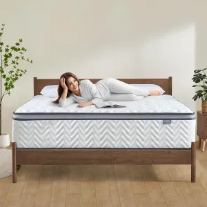 14 Inch Queen Mattress in a Box, Hybrid Cooling Gel Memory Foam & Pocketed Coils, Medium Firm, CertiPUR-US Certified, Pressure Relief, Motion Isolation