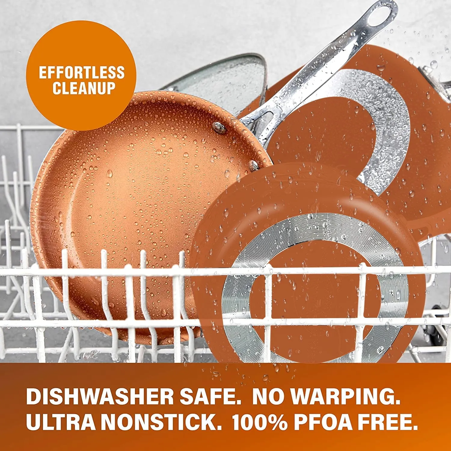 15 Piece Cookwear Set, Pots and Pans Set Nonstick Clearance,Includes Frying Pans, Stock Pots and Skillets for Kitchen