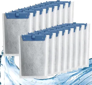 16 Pack Filter Cartridge Compatible with Whisper Bio-Bag Filters 10i/IQ10/PF10, Medium Replacement Filter Cartridges for Aquariums Compatible with ReptoFilte 20 gallons (90 GPH)