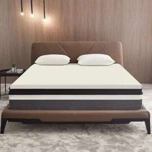2-inch Breathable Foam Mattress Topper for Orthopedic Support | Premium Supporting Bed Pads with Luxurious Softness, Comfortable Bed Toppers for Back Pain and Better Sleep, Queen, White