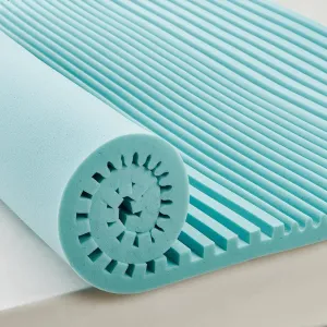 2 Inch Cooling Gel Memory Foam Mattress Topper Twin Size, 5-Zone Back Pain Relief Bed Topper, Orthopedic Pressure Relief Mattress Pad, Wave and Cube Ventilated Design, CertiPUR-US Certified