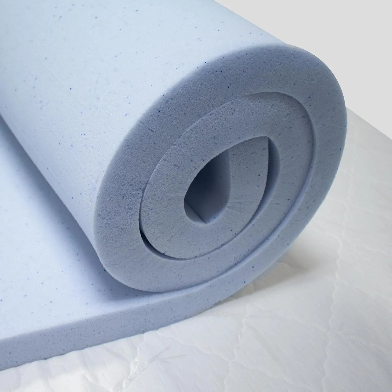 2 Inch RV Gel Memory Foam Mattress Topper, 3/4 Full Short (48x75), Blue