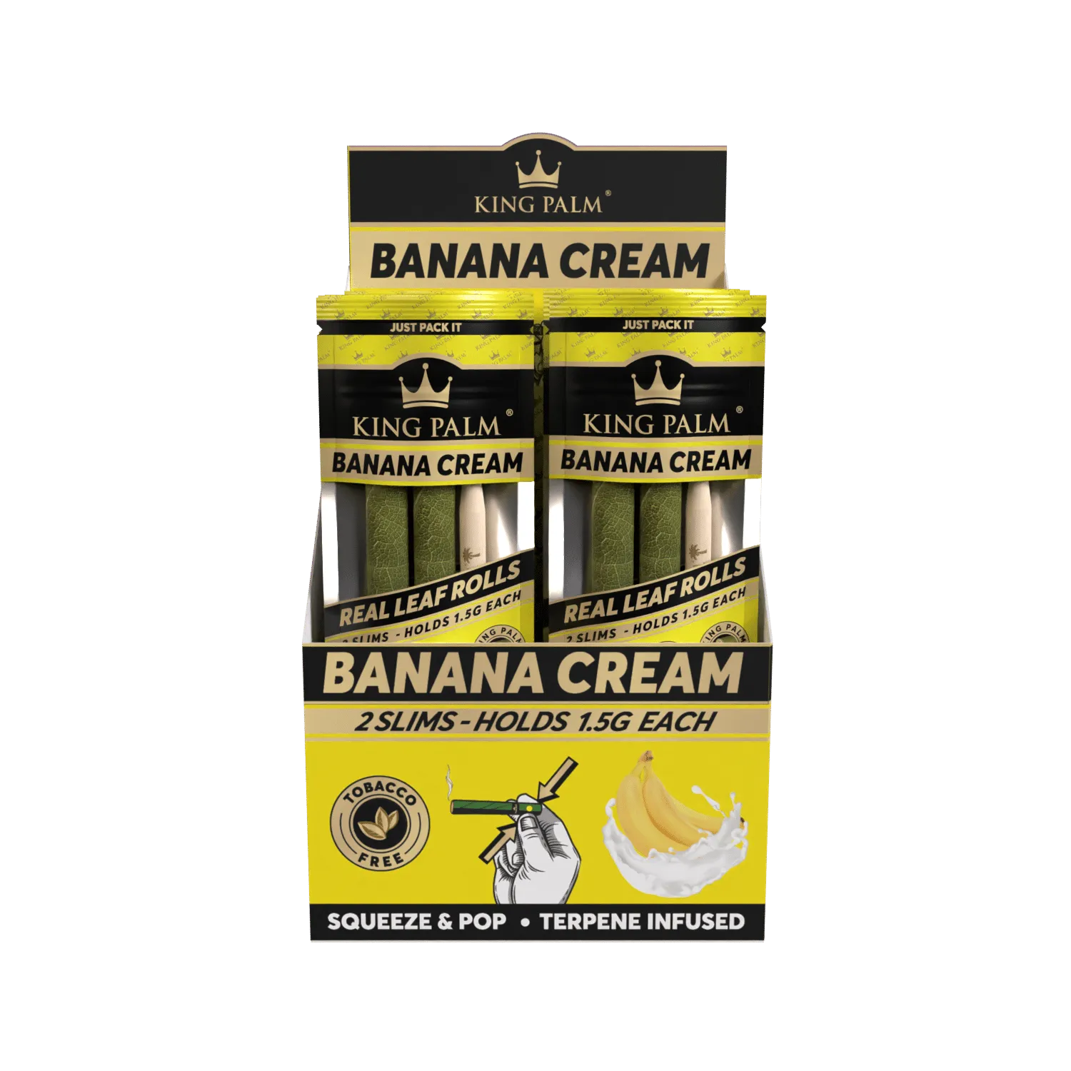 2 Slim Rolls - Banana Cream - Display Box - 20 Units Per Display