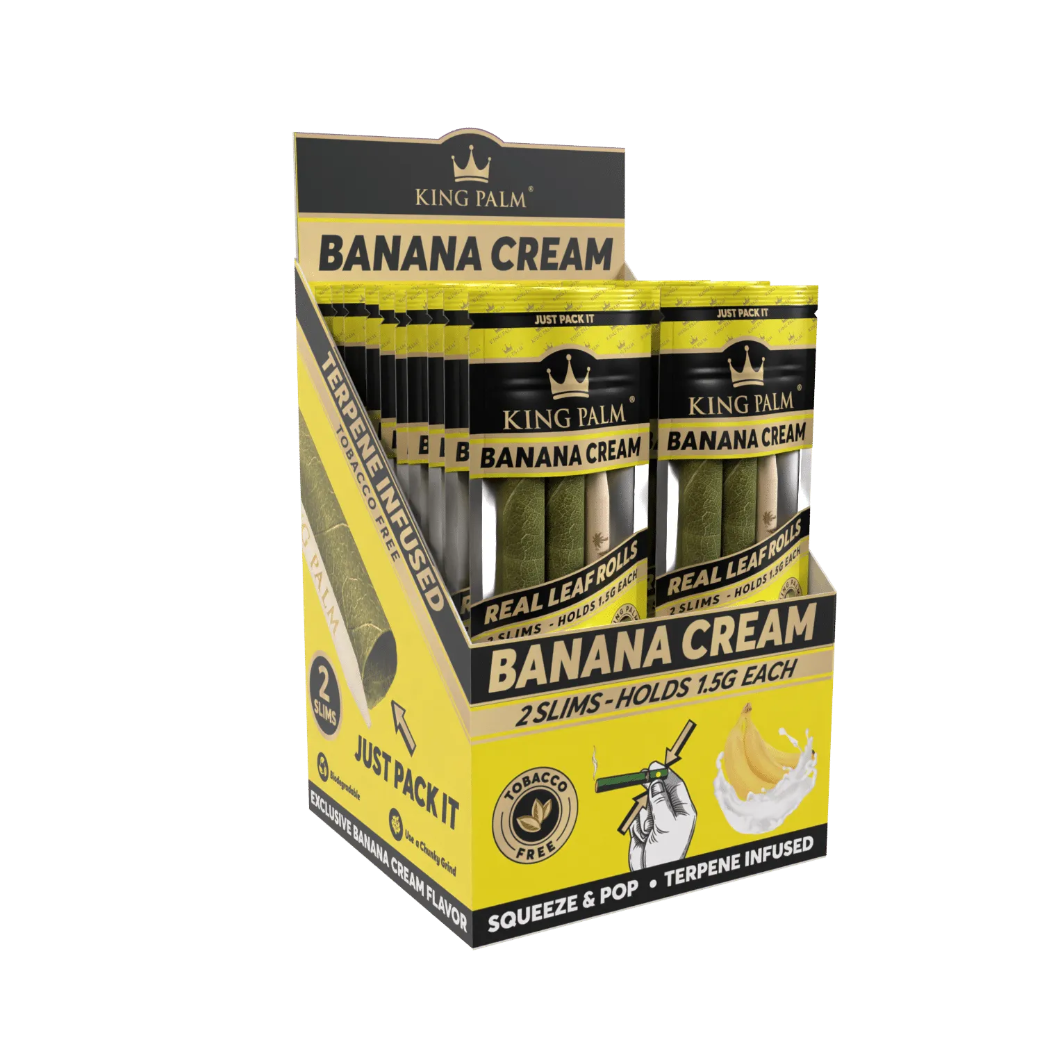 2 Slim Rolls - Banana Cream - Display Box - 20 Units Per Display
