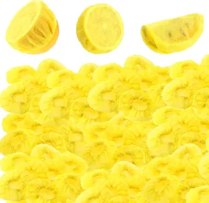200 Pack Lemon Wedge Stretch Wraps Covers Lemon Nets Bag Covers for Squeezing for Seed Free Squeezing of Halves or Wedge, Yellow
