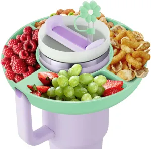 2025 Latest model Stanley Cup 30 oz Snack Bowl with Handle, Compatible with Stanley Cup40 oz with Handle, Stanley Accessories, Silicone (teal Snack Bowl)