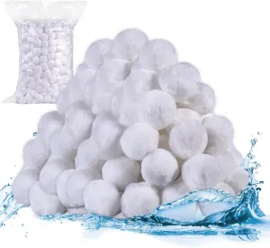 2.86 Lbs Pool Filter Balls for Sand Filter, Reusable Pool Filter Media Balls, Pool Filter Balls Replace 100 Lbs Pool Filter Sand, Portable Filter Balls for Swimming Pools Aquarium
