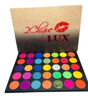 2Chique Boutique Eyeshadow Makeup Palette 35 Matte and Shimmer Colors Long Lasting and High Pigment (Style 34 Ombre)