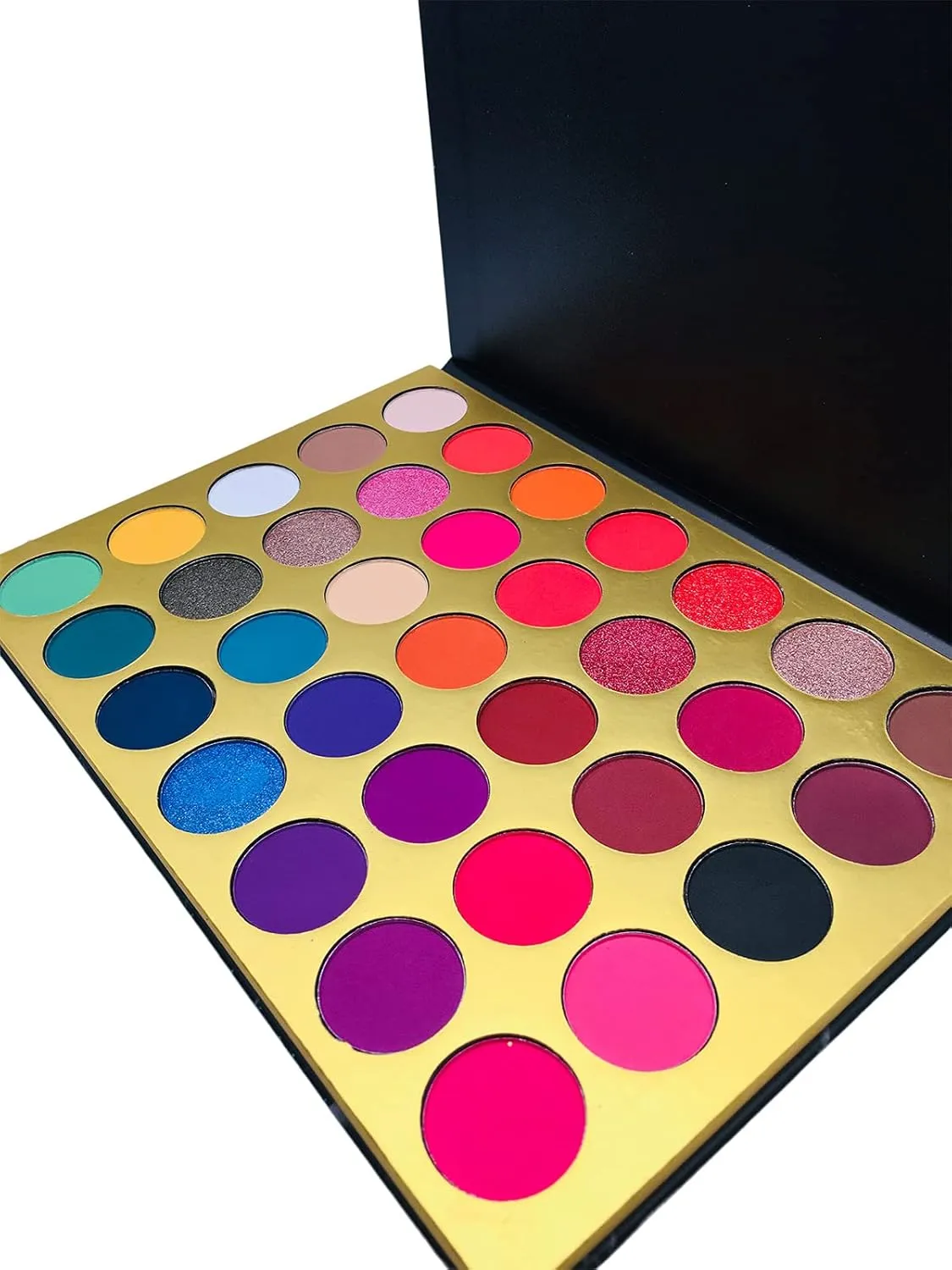 2Chique Boutique Eyeshadow Makeup Palette 35 Matte and Shimmer Colors Long Lasting and High Pigment (Style 40 Marble)