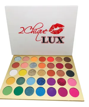 2Chique Boutique Eyeshadow Makeup Palette 35 Matte and Shimmer Colors Long Lasting and High Pigment (Style 44 Lips- Mirror included)
