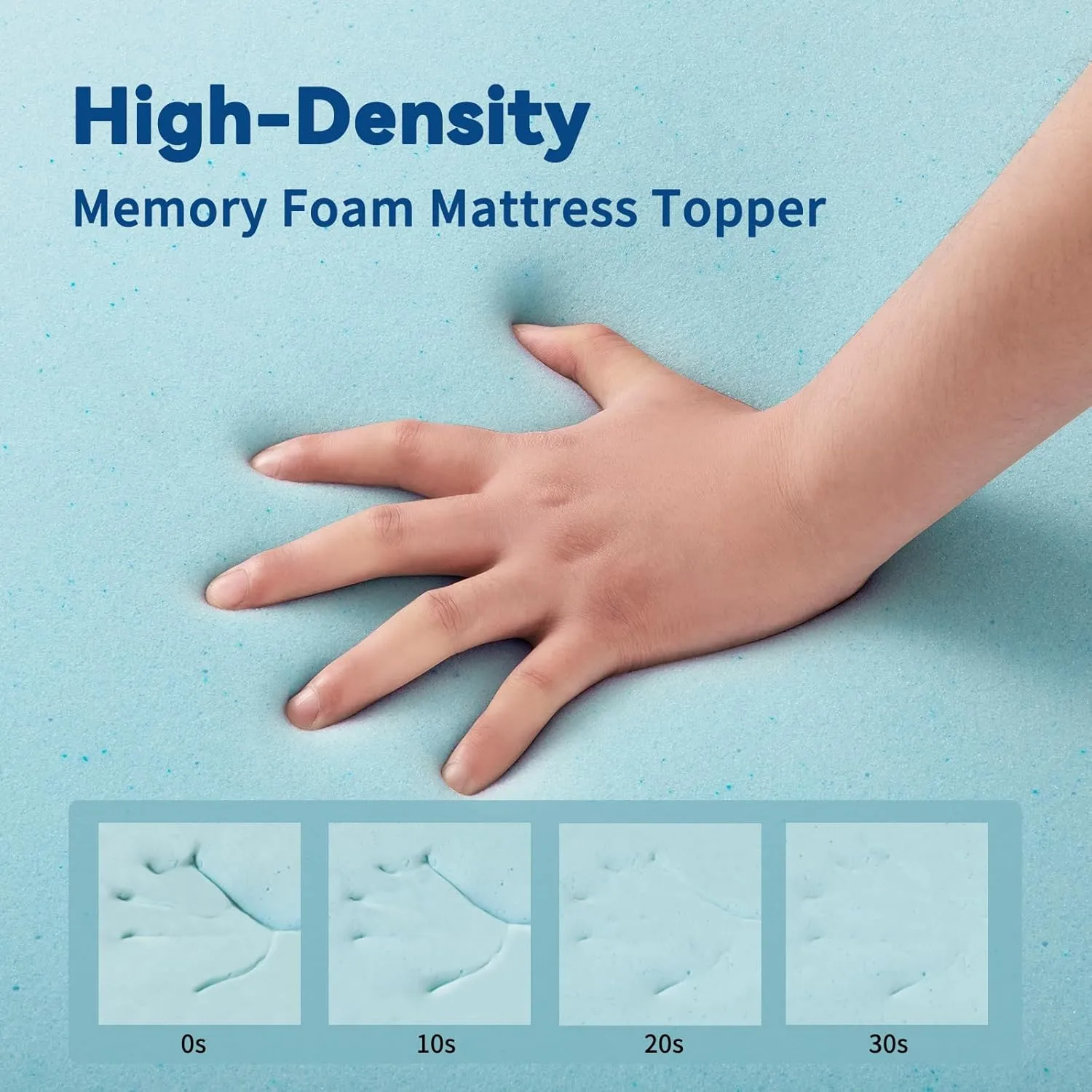 3 Inch Gel Memory Foam Mattress Topper Queen, Cooling Mattress Topper with Removable & Washable Cover, CertiPUR-US Certified
