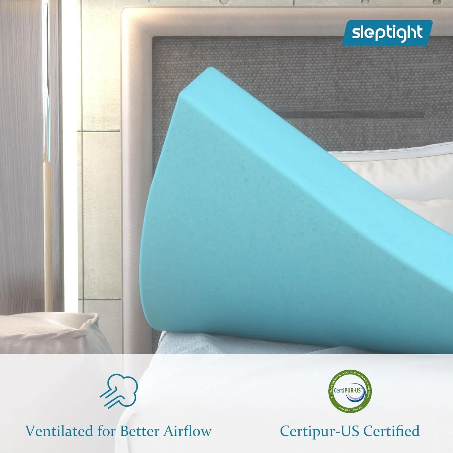 3 inches Full Size Foam Mattress Topper in a Box，Mattress Topper Full for Pressure Relief，CertiPUR-US Certified Mattress Pads Blue