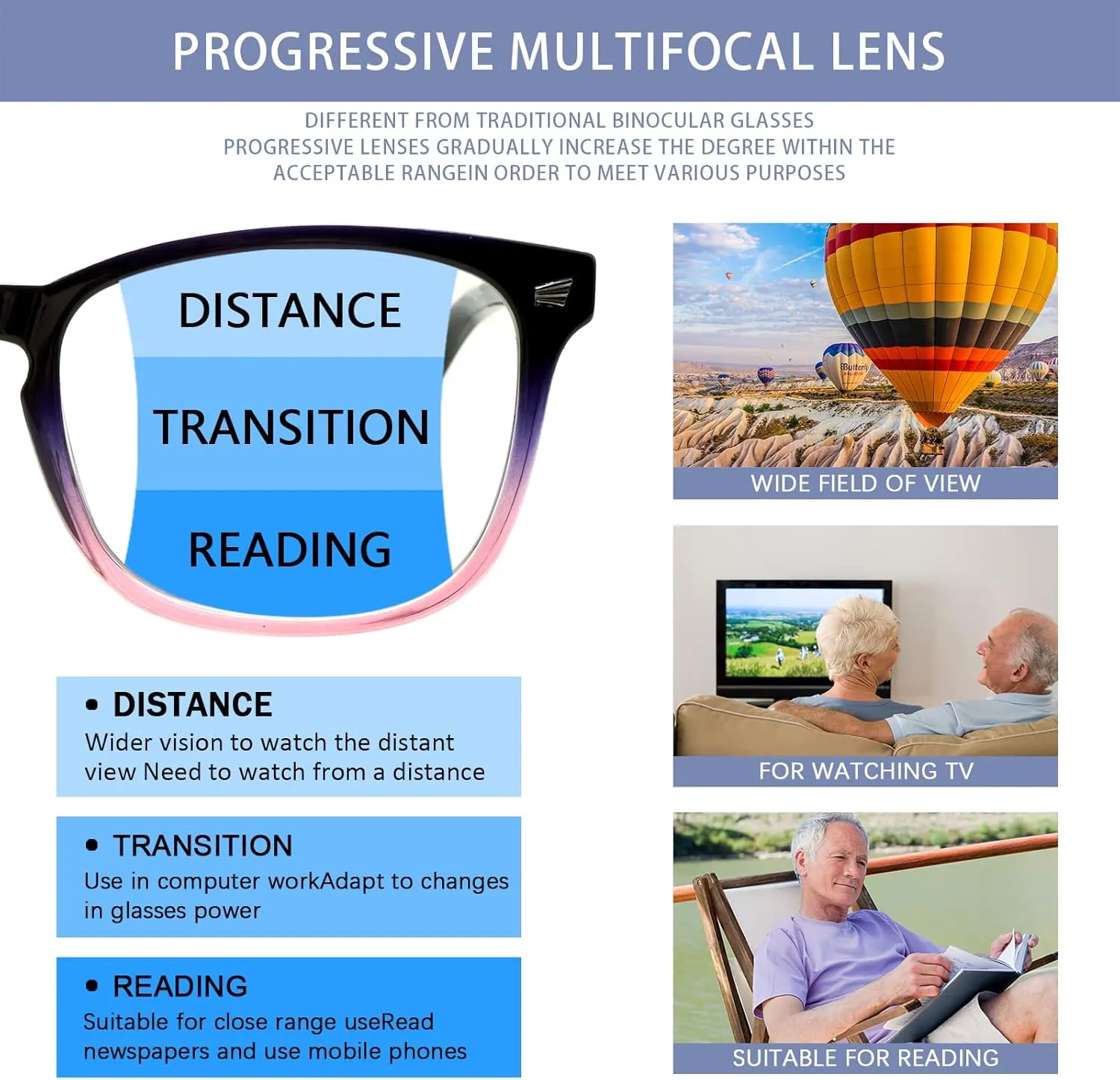 3 Pack Progressive Multifocal Reading Glasses for Women Men Blue Light Blocking Computer Glasses Spring Hinge Readers(3 pack leopard, 1.75)