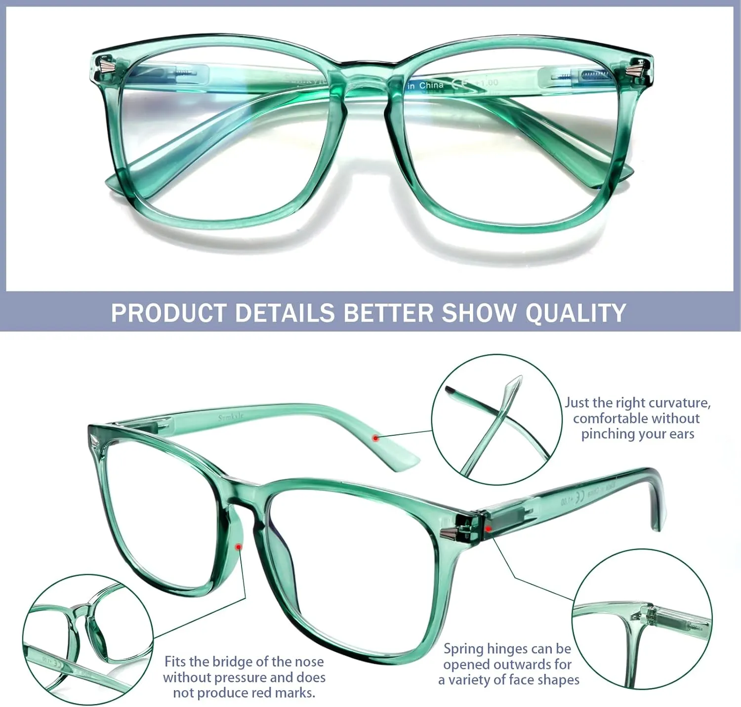 3 Pack Progressive Multifocal Reading Glasses for Women Men Blue Light Blocking Computer Glasses Spring Hinge Readers(3 pack leopard, 1.75)