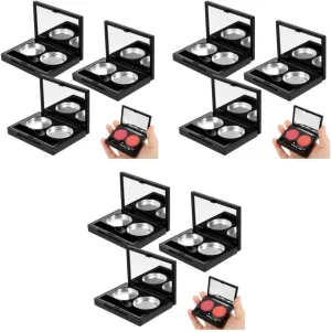 3 Sets Empty Eyeshadow Cases Blush Organizer with Matte Boxes Pans for Travel Makeup Storage and Cosmetics Mixing
