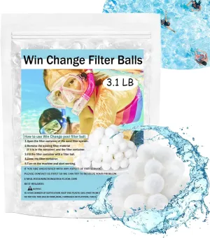 3.1 LB Pool Filter Balls,Filter Balls for Sand Filter Pump for Above Ground Pool Eco-Friendly Fiber Filter Media for Swimming Pool Sand Filters(Equals 100 LB Pool Filter Sand).(White 3.1LB)