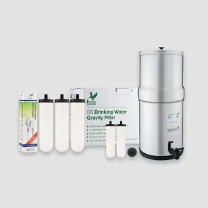 3.17 Gallon Sterasyl Filter Bundle: British Berkefeld Doulton Gravity-Fed Water Filtration System and Sterasyl Filters (3 Pack)