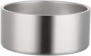 32oz 64oz Stainless Steel Double Wall Dog Bowls,BPA Free Non-Slip Pet Dishes,Cat Food&Water Bowl with Rubber Base (32oz, Silver)