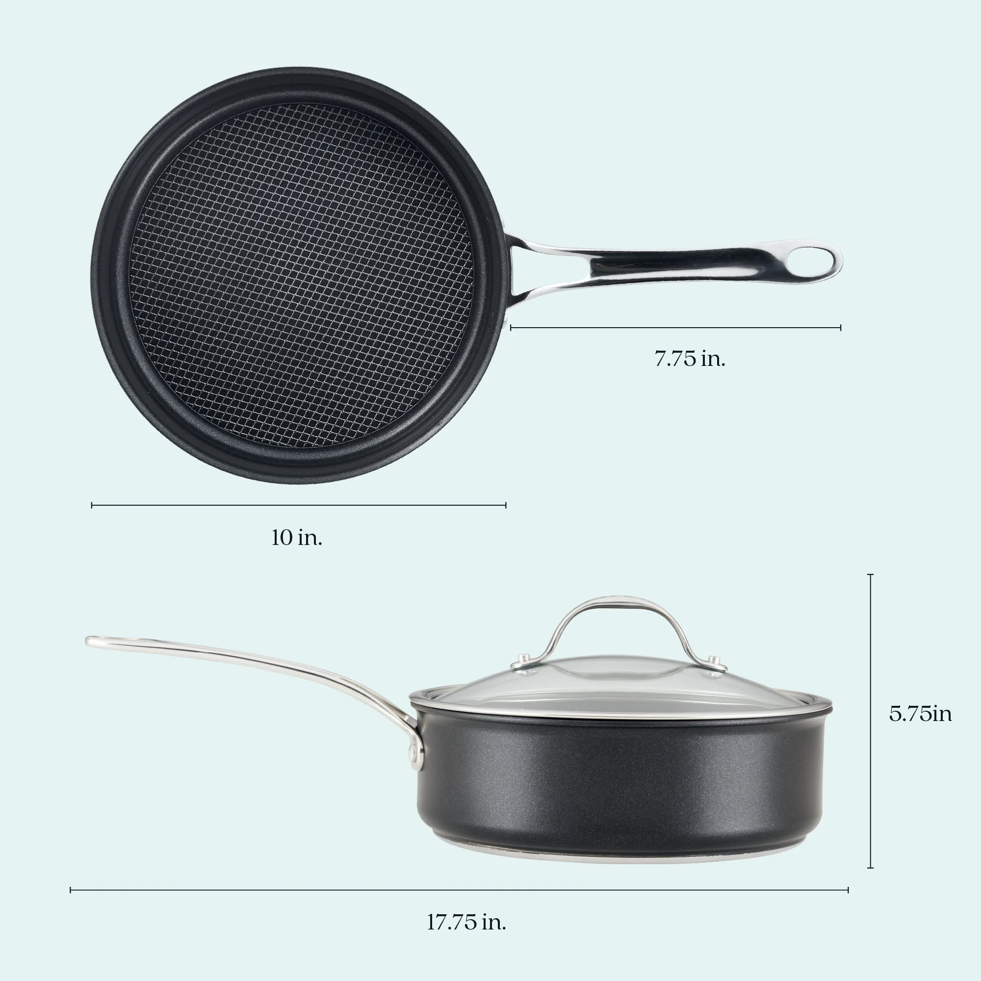 3.5-Quart Hybrid Nonstick Induction Sauté Pan with Lid