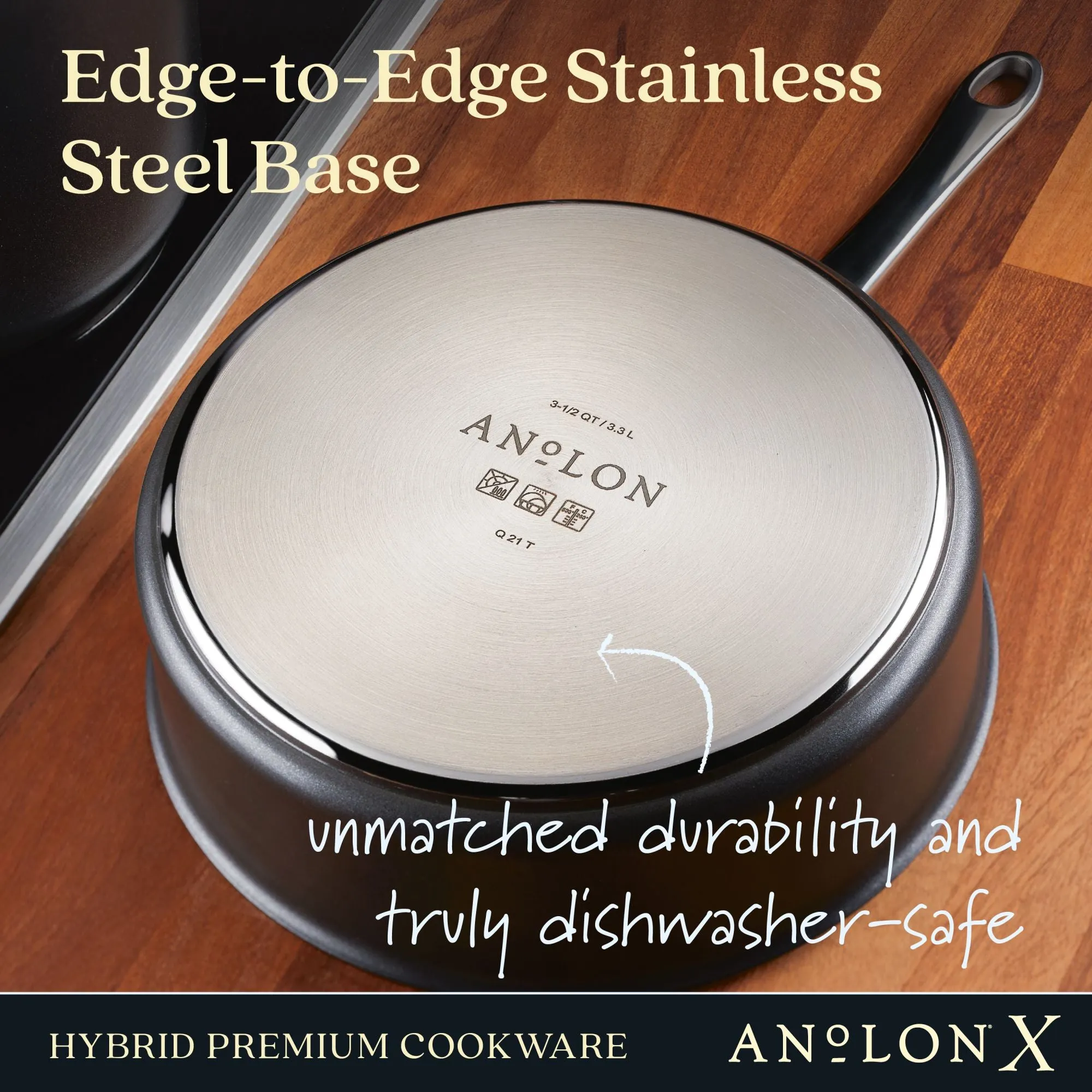 3.5-Quart Hybrid Nonstick Induction Sauté Pan with Lid