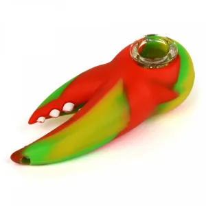 3.75" Rasta Lobster Claw Hand Pipe