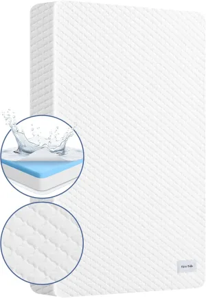 38’’x24’’ Mini Crib Mattress, Dual-Sided Waterproof Breathable Hypoallergenic, Premium Memory Foam & High Density Foam, Portable Travel Crib Mattress, Fits Mini and Portable Cribs, White