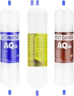3EA Compatible Replacement Water Filter Set for Coway : CHP-06EL/CHP-06ER/CHP-07HL/CHP-07HR/CHP-570L/CHP-570R/CHPI-08BL/CHPI-08BR/CP-07HR/CP-07HU/CPI-520L/CPI-520R - 10 microns