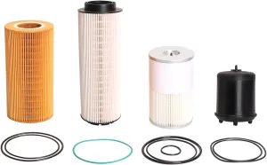 4 Pcs Filter Kit Compatible with Paccar MX-13 MX13 Engine, 1948921 Oil Filter   2277129 Fuel Filter Water Separator   FS19765 Fuel Water Separator Filter   1922496 Oil Filter