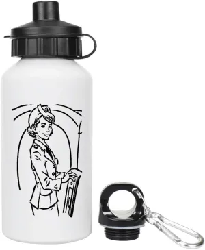 400ml 'Flight Attendant' Kids Reusable Water/Drinks Bottle (WT00071543)