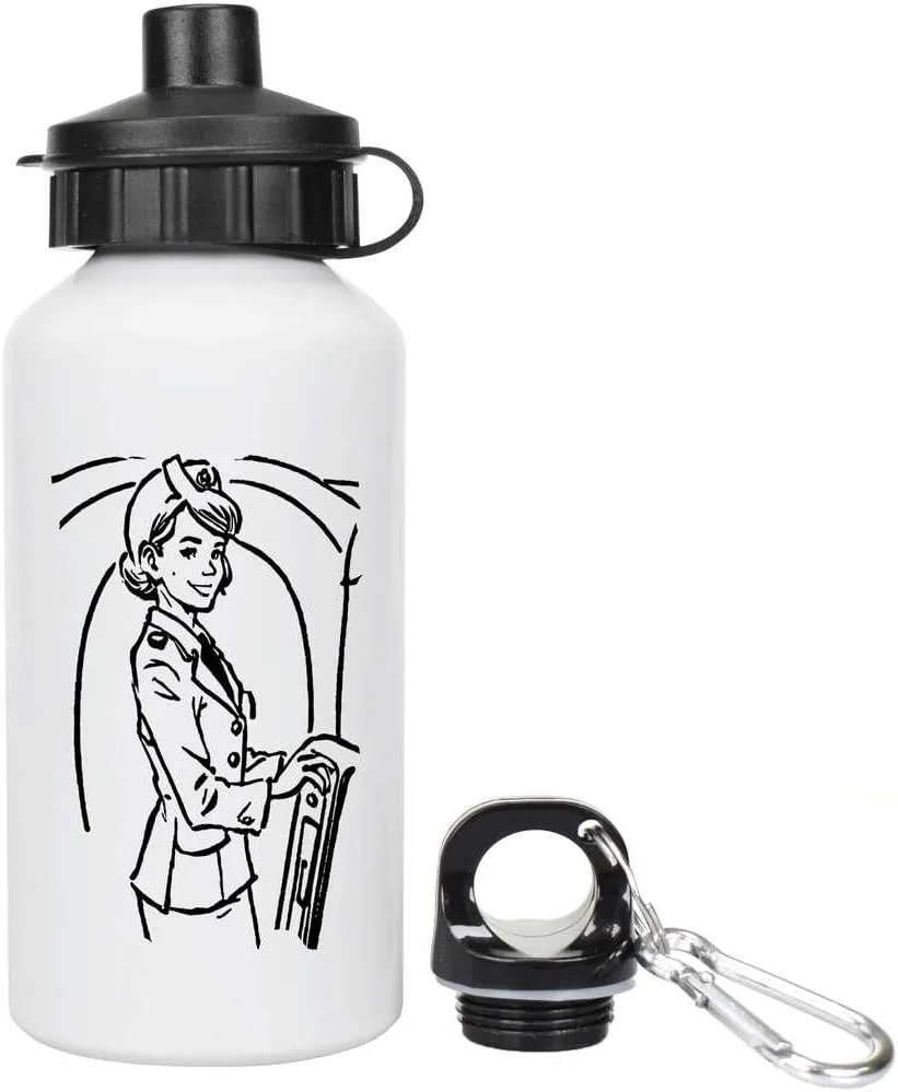 400ml 'Flight Attendant' Kids Reusable Water/Drinks Bottle (WT00071543)