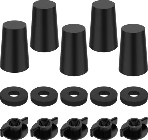 5 Sets Replacement Kit for Ber-key Water Filter System Elements, 5 Wing Nuts, 5 Washers & 5 Hole Plugs Compatible with Ber-key Gravity Filtration