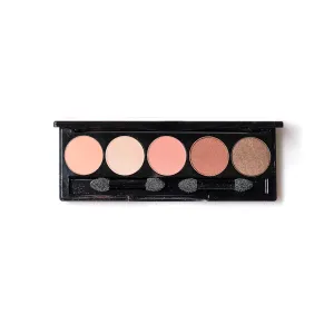 5-Well Eyeshadow Palette – Compact with Mirror | Blendable Matte & Shimmer Shades (GEORGIA PEACH)