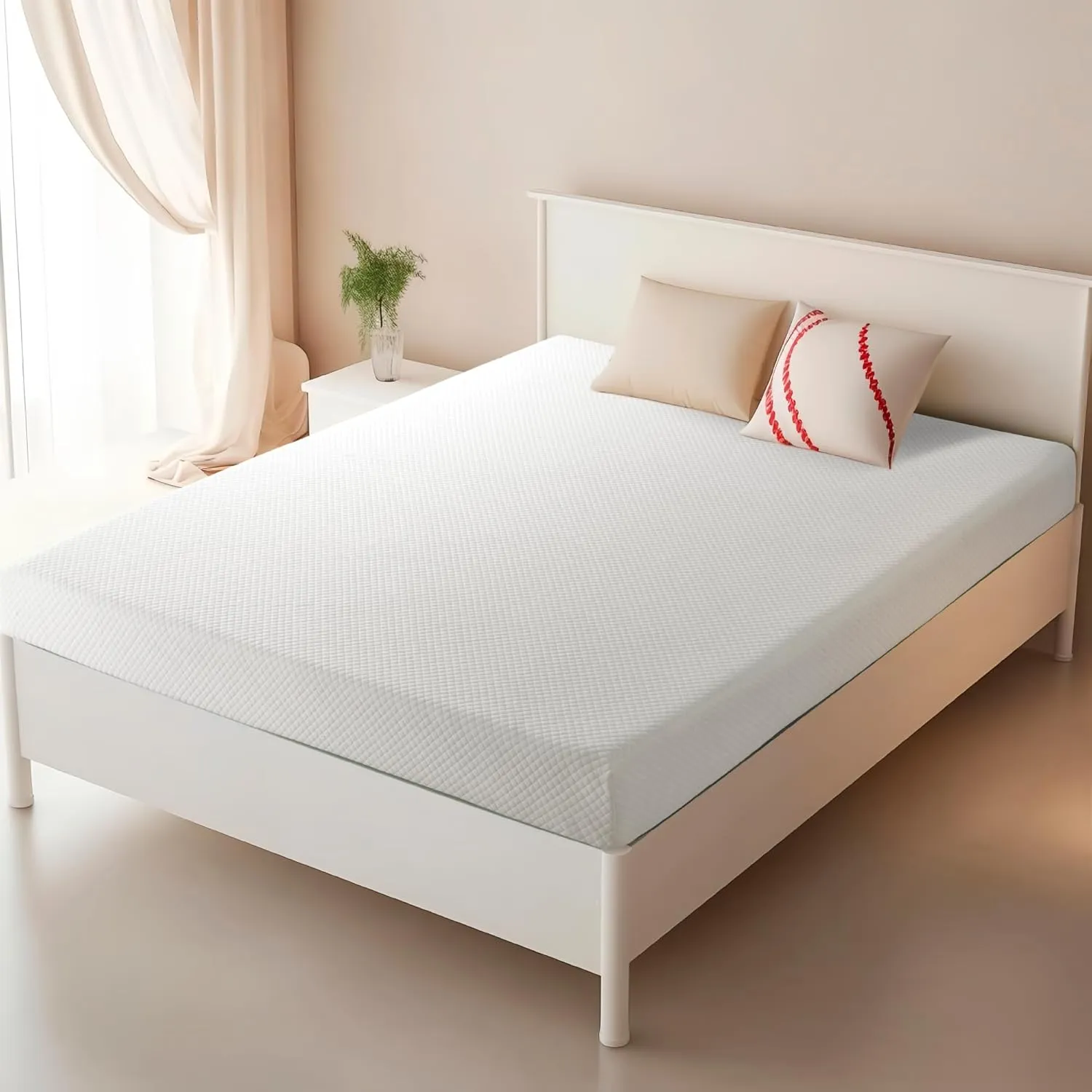 6 Inch Twin Memory Foam Mattress for Cool Sleep Medium Firm Feel Zoned Pressure Relief Certified Safe Foams Removable Cover Bed in A Box