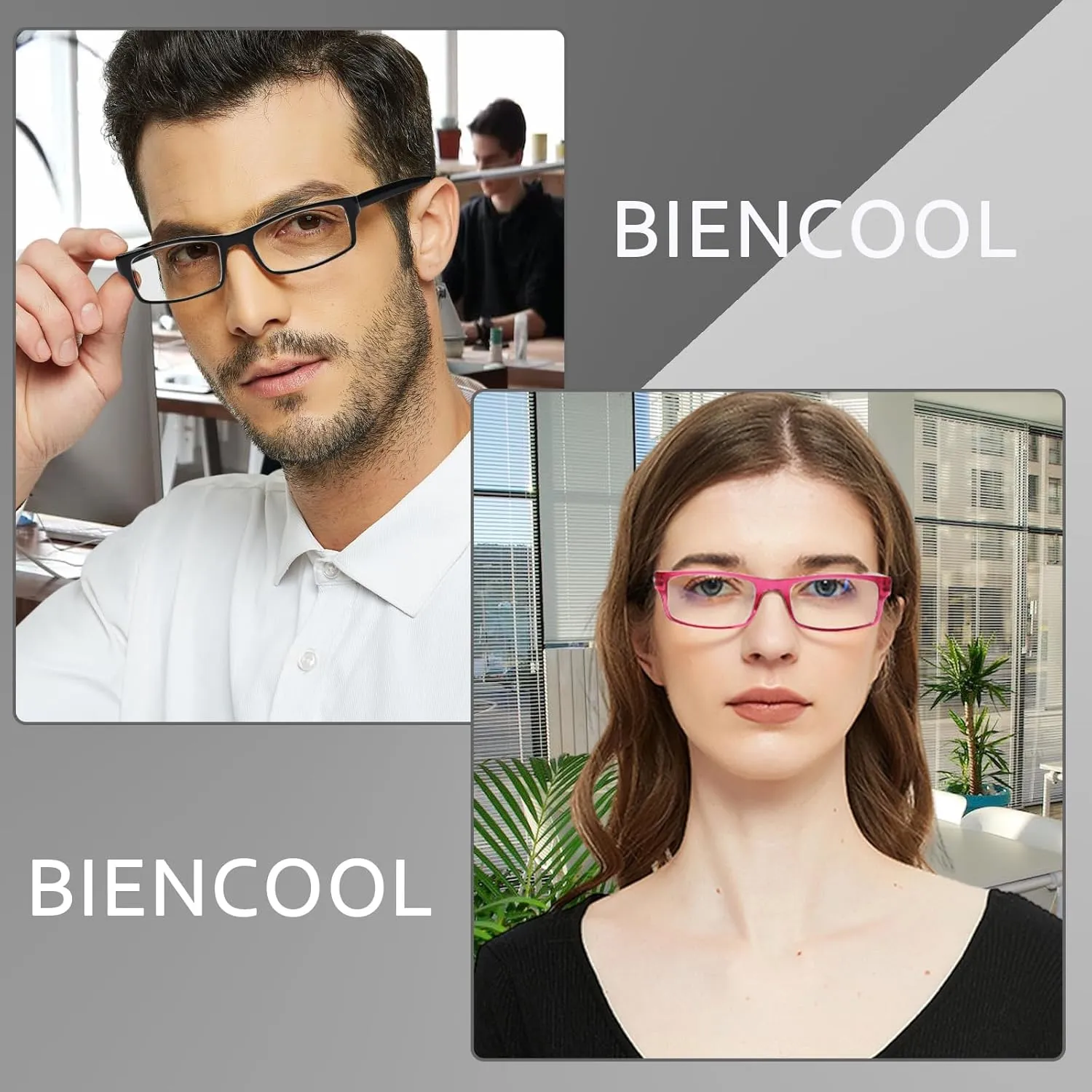 6 Pack Reading Glasses Traditional Frames for Men and Women Readers with Spring Loaded Hinges