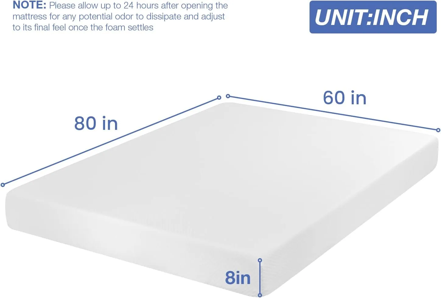 6/8/10/12 inch Gel Memory Foam Mattress for Cool Sleep & Pressure Relief, Medium Firm Mattresses CertiPUR-US Certified/Bed-in-a-Box/Pressure Relieving (8 in, Queen)