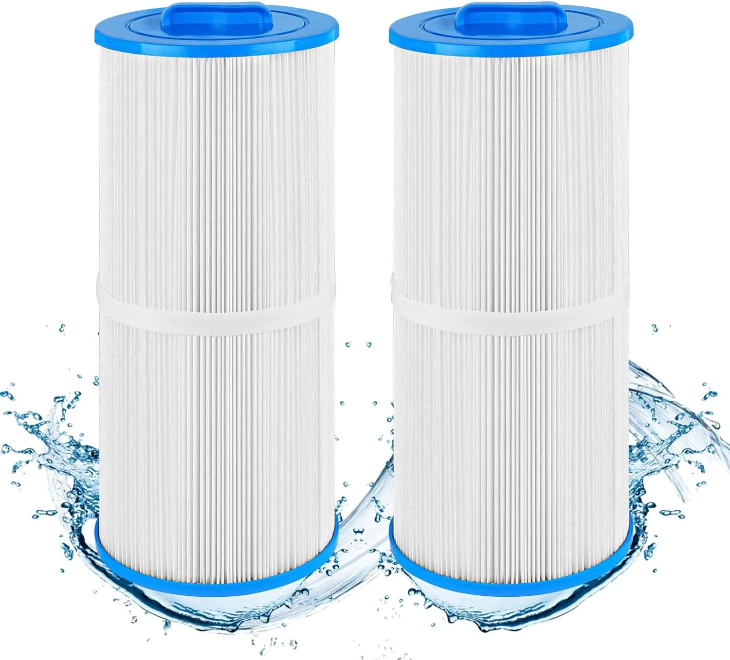 6CH-960 Spa Filter Replacement Jacuzzi Filter J-300, J400, 14081, 6000-383A, FC-2800, 6540-476, 6540-383, PJW60TL-F2S, 14081, 6000-383A Hot Tub Filter with Closed Handle (Not be Removed) 2 Pack