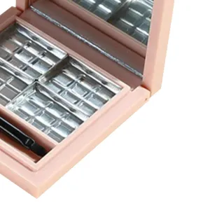 6x Empty Eyeshadow Palette, Travel Portable Empty Eyeshadow Case Make Up Container for Eyeshadow Lipstick Powder Square Empty Palette Box